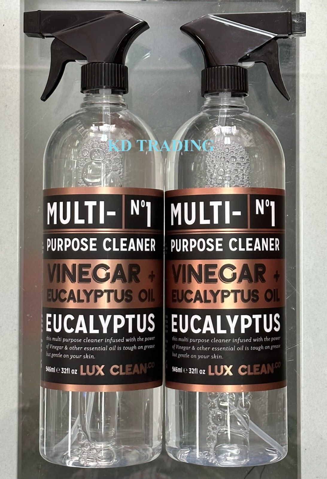 2-Pk LUX CLEAN ~VINEGAR + EUCALYPTUS OIL Kitchen Refresh Cleaner Odor Deodorizer
