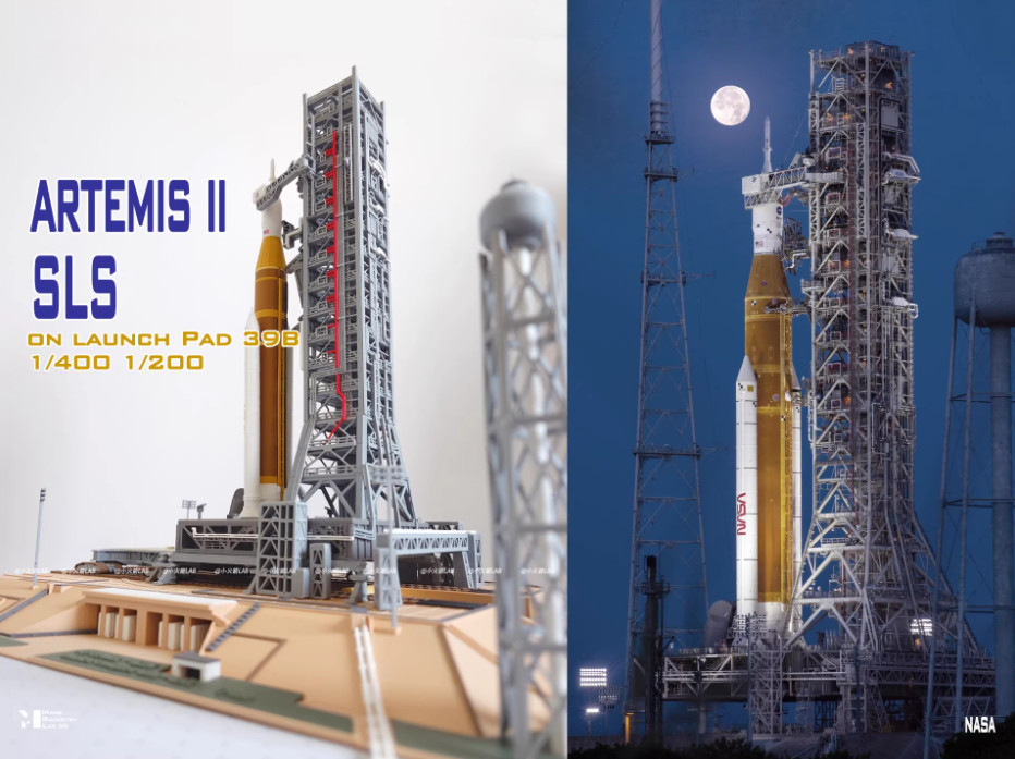 NASA Artemis SLS 1/400 Scale Set - Rocket, Pad 39B, Crawler & Launch Center