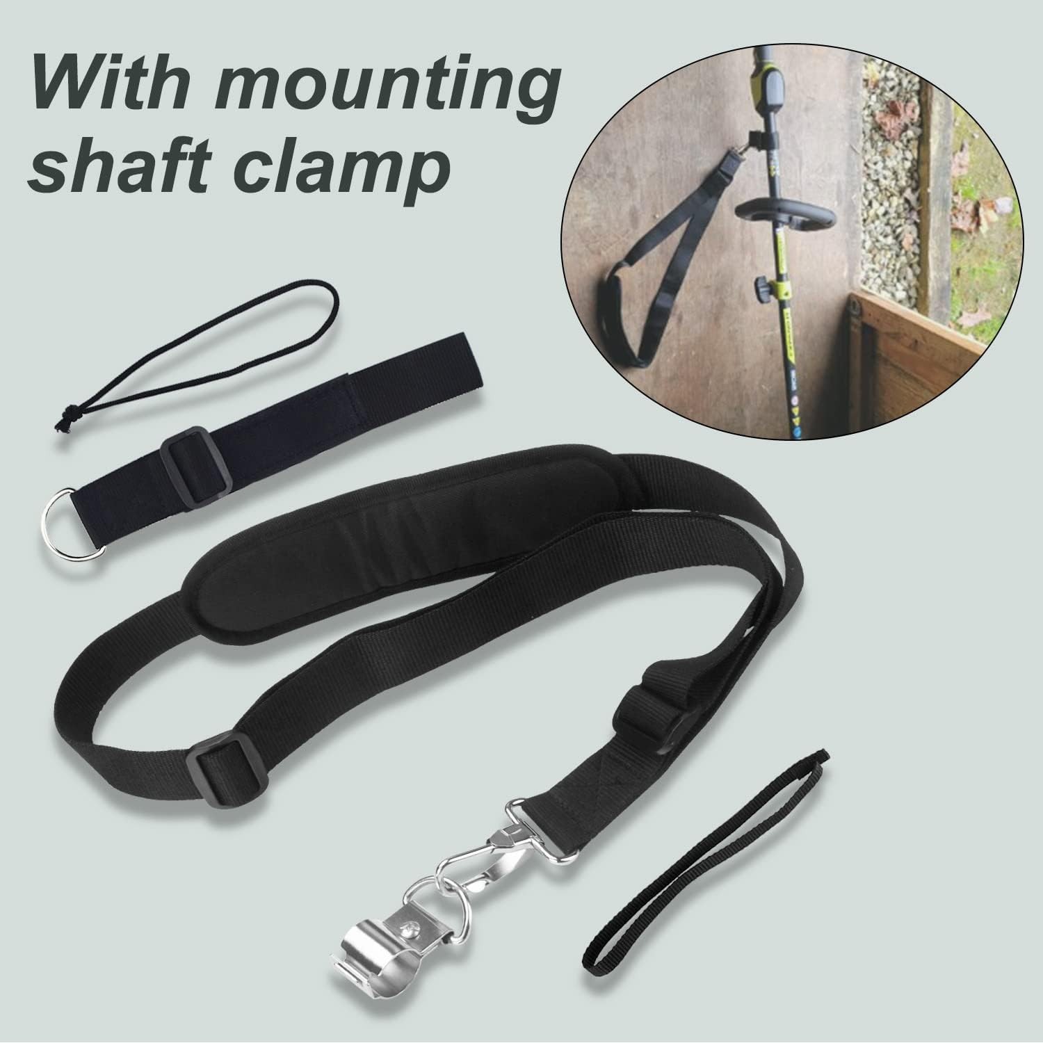 Universal Shoulder Strap Trimmer Blower Straps Strap/Weed Eater Blacd