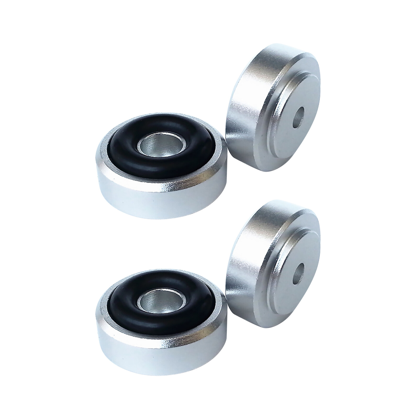 4pcs 20x8mm Speaker Box Silver Alloy Isolation Feet HIFI Amp Stand Base Pads