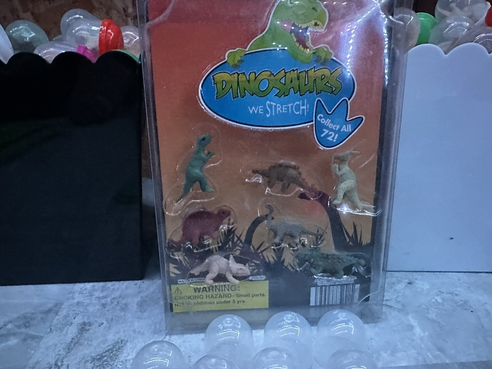 25 Stretchy Dinosaurs TOYS 1" CAPSULES TOY FILLED 1 INCH MIX PARTY FAVOR