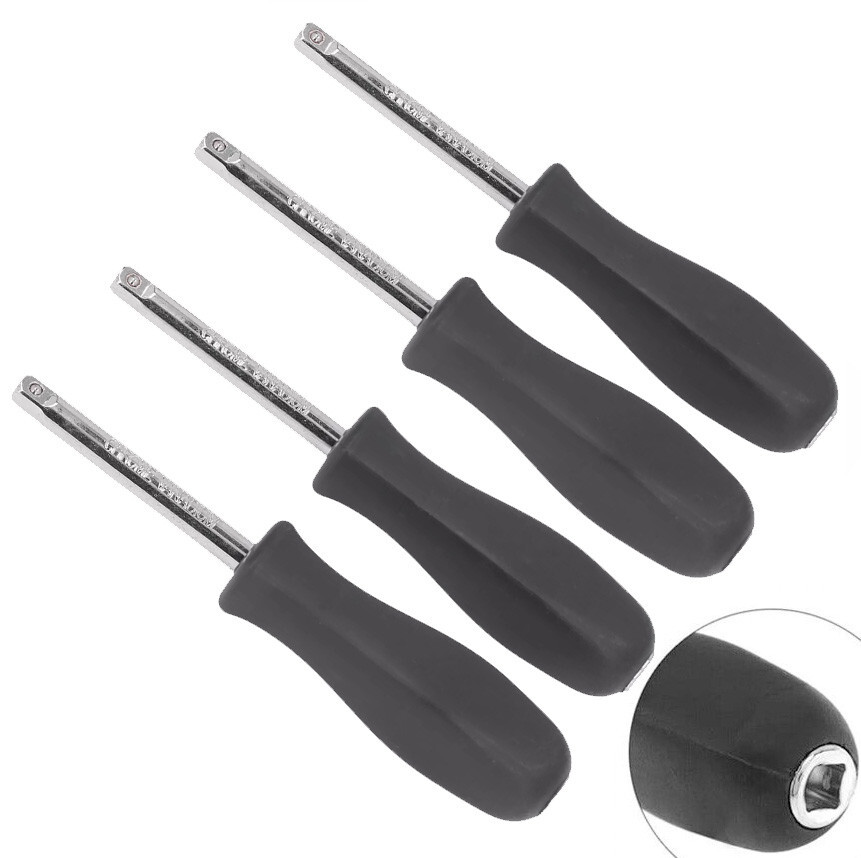 4x 1/4" Socket Driver Handle Standard with internal 1/4" Female End Spinner