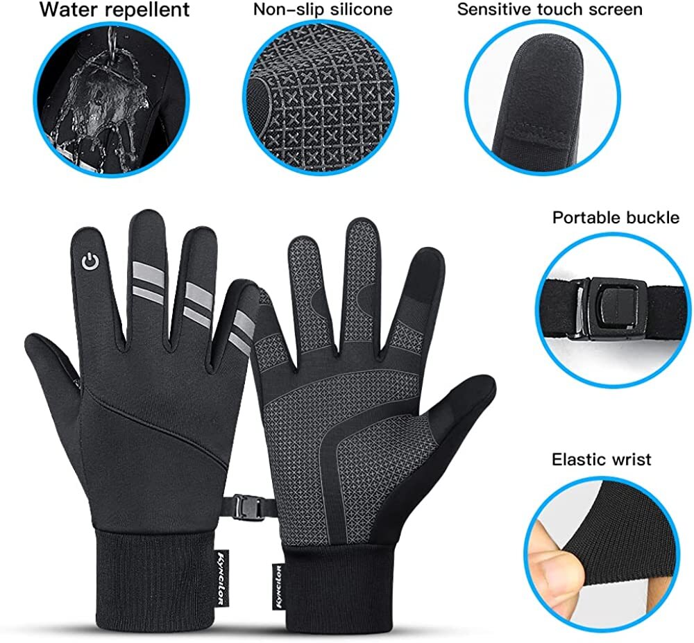 Winter Thermal Gloves Waterproof Windproof Touch Screen Gloves for Cold Weather