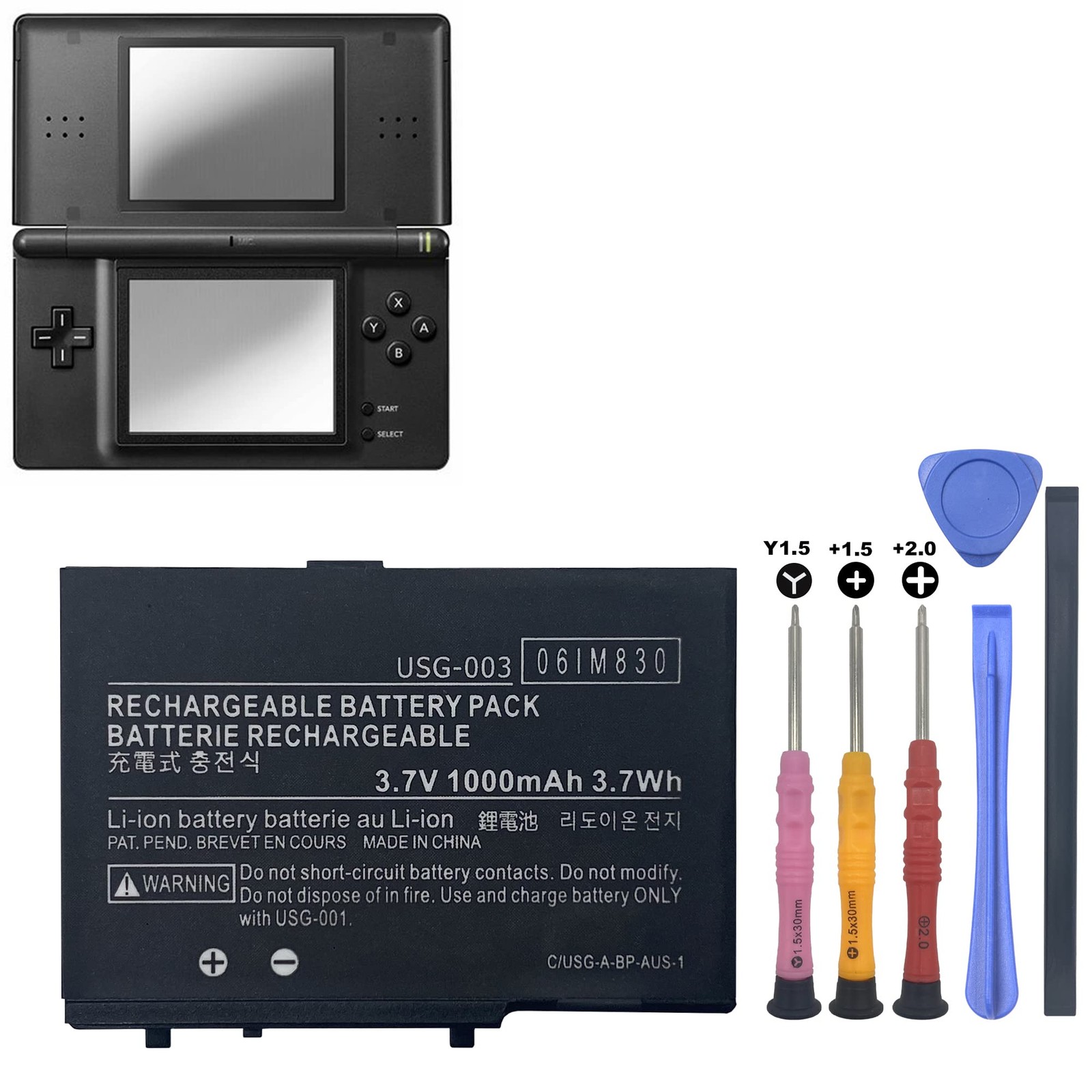 CENIFENX DS Lite Battery NDSL 1000mAh Repair Tool