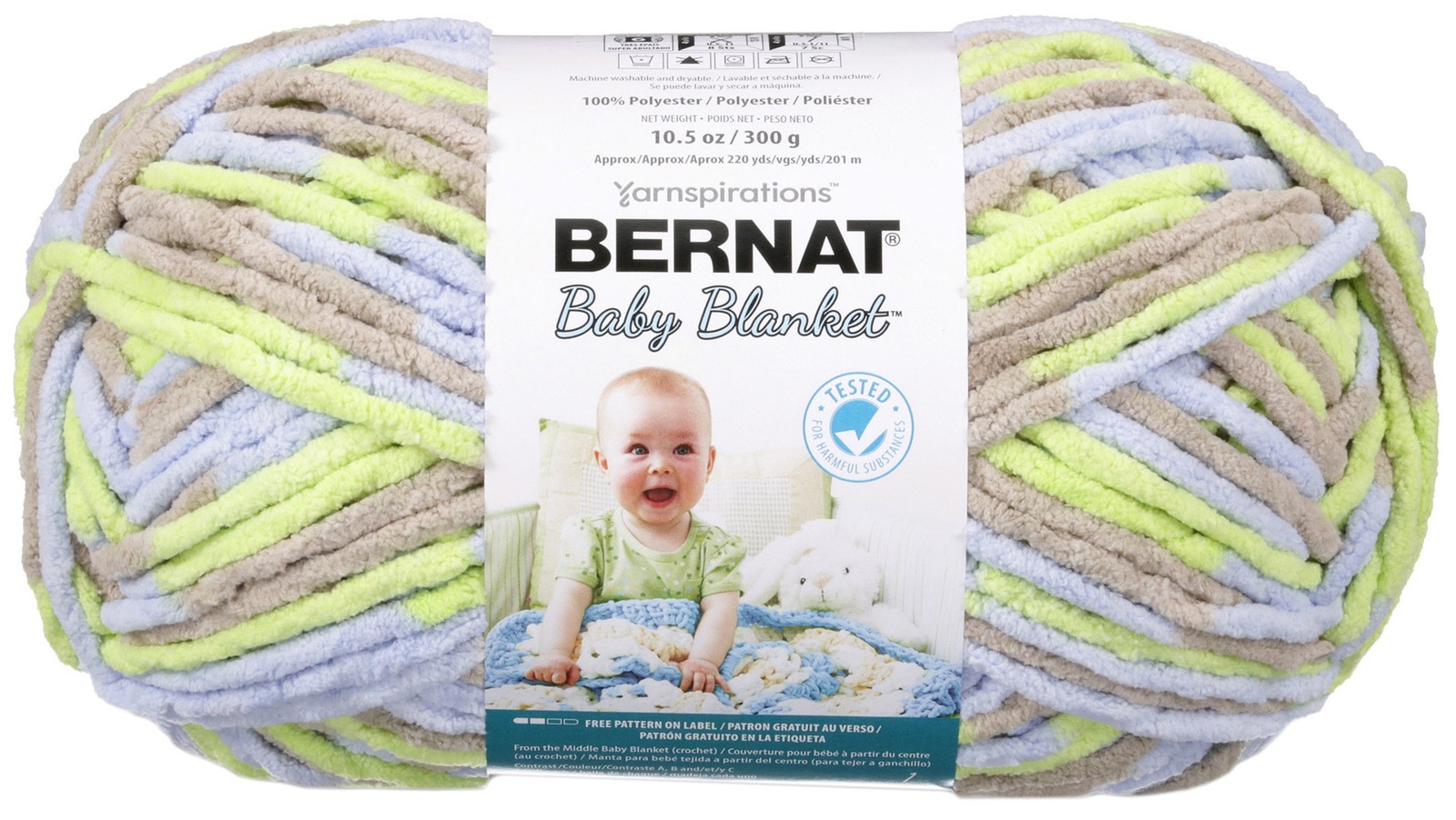 Bernat Baby Blanket Big Ball Yarn-Little Boy Dove - 161104-4117
