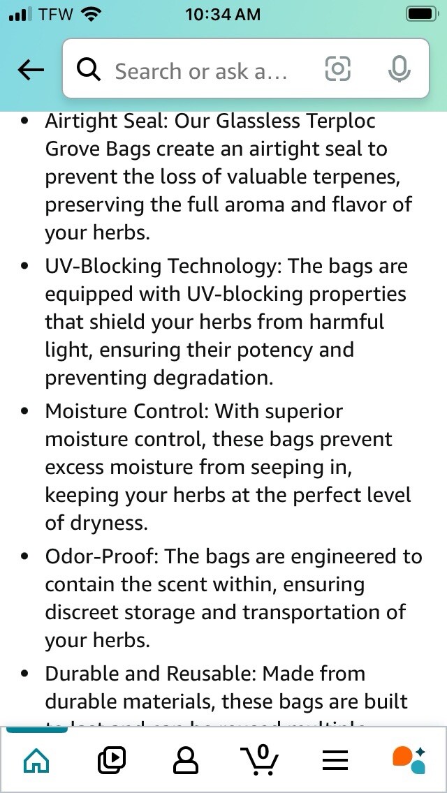 1/2oz Glass Less Grove Bags