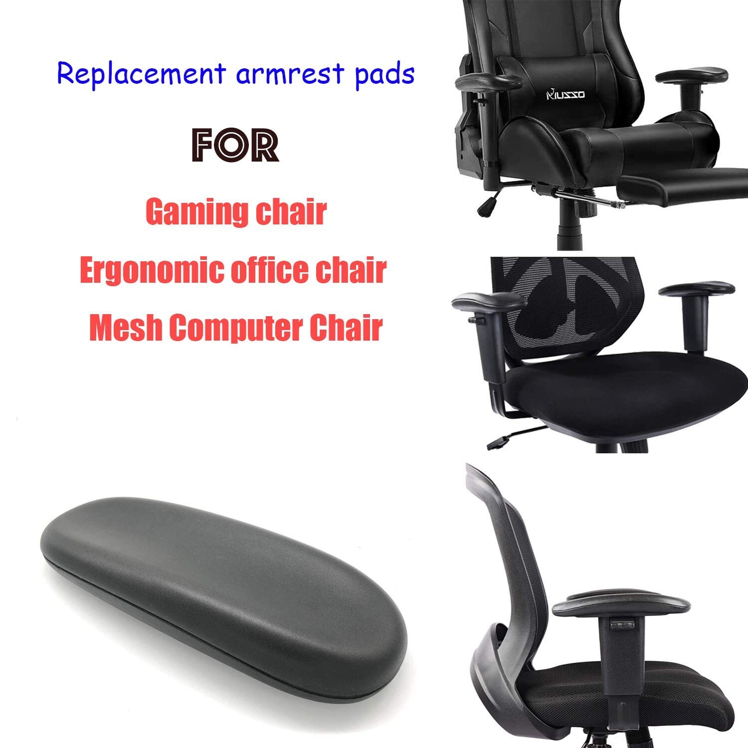 Office Chair Arm Replacement,Gaming Chair Replacement Armrest Arm Pads Univer...