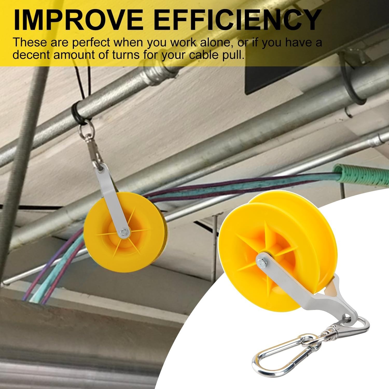 Venussar Cable Pulley Set - 2 Pack for Easy Cable Installation
