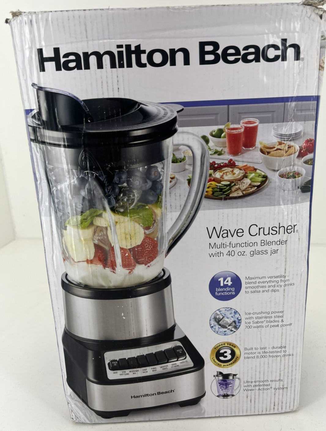 Hamilton Beach 54221G Wave Crusher Multi-Function Blender Black Stainless Steel