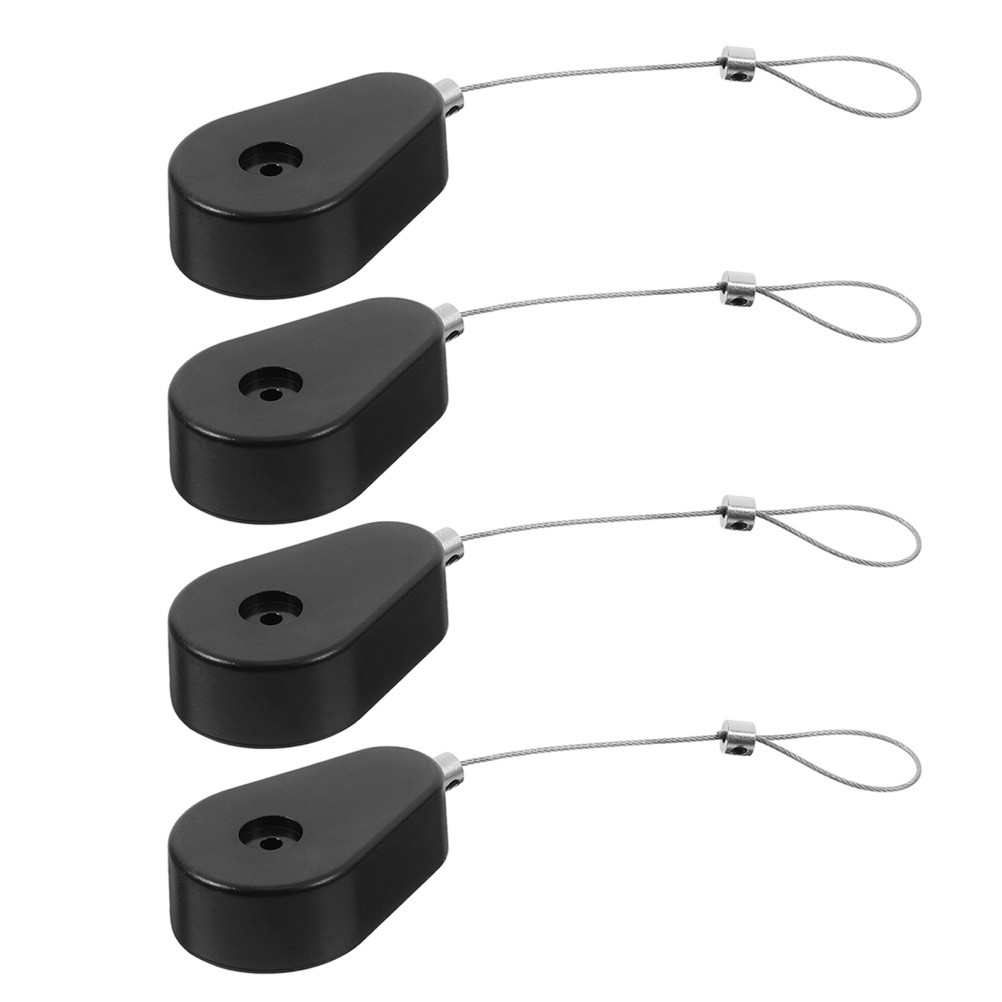 4 Pcs Telescopic Anti-theft Cable Box Gaming Controller Tether Lock