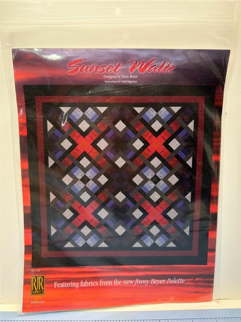 RJR FABRICS Quilt Pattern - SUNSET WALK - 54" x 54" - JINNY BEYER PALETTE