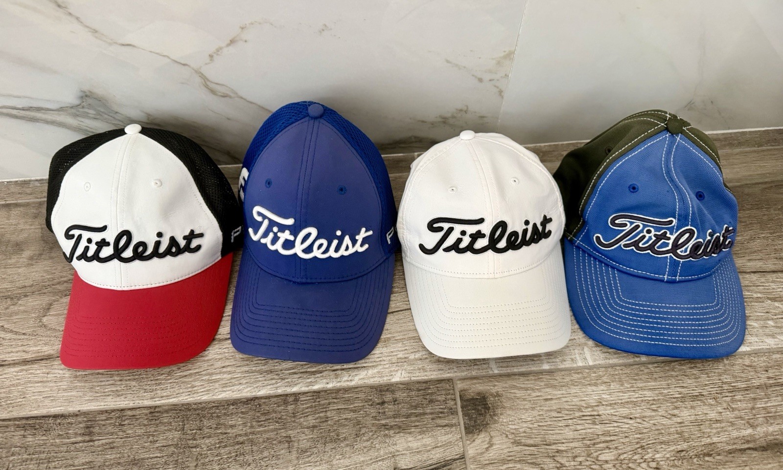 Titleist Pro Footjoy Country Club Hat Cap Adult Golf  Lot of 4 Clean EUC