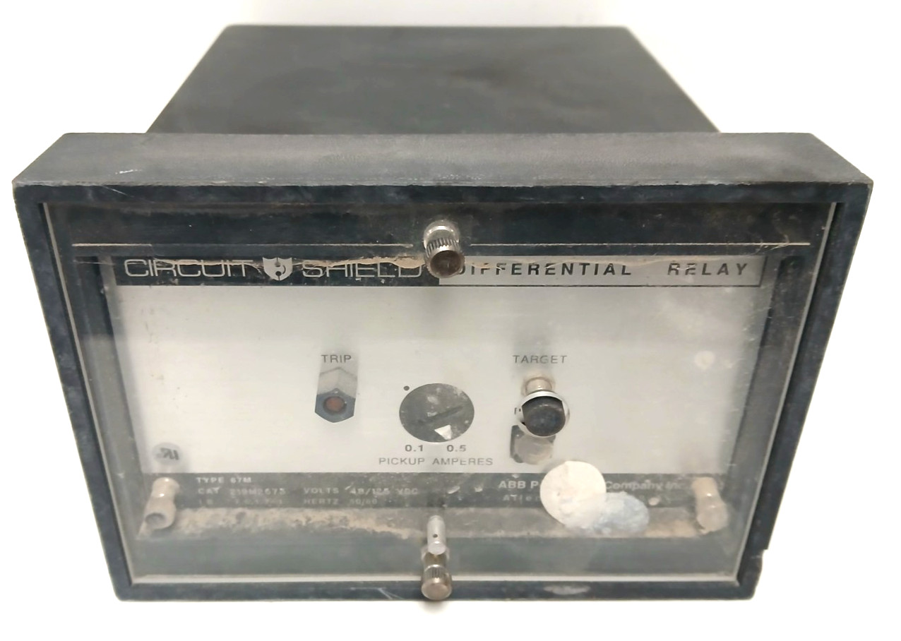 ABB POWER CIRCUIT SHIELD DIFFERENTIAL RELAY TYPE 87M CAT NO 219M2573 48/125 VDC