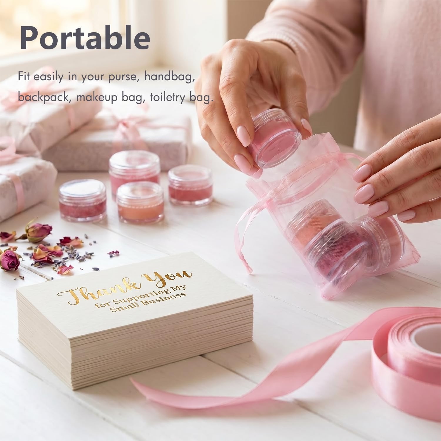 3 Gram Sample Containers 25 Count Empty Lip Balm Containers with Labels | Leak P