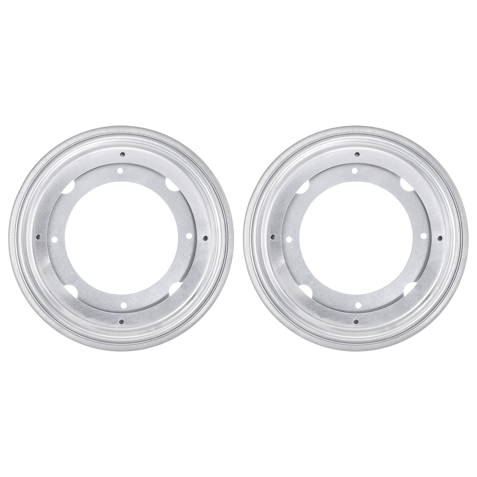 Lazy Susan Hardware, 2Pcs 8 Inch Iron Round Ball Bearing Rotating Plate (Silver)