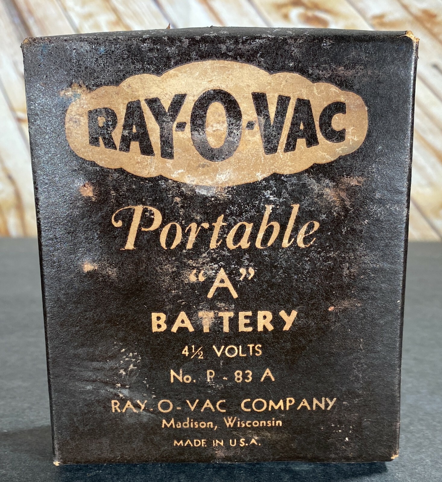 Rayovac No. P-83A 4.5v Portable A Battery RAY-O-VAC Co c1945 Radio Receivers