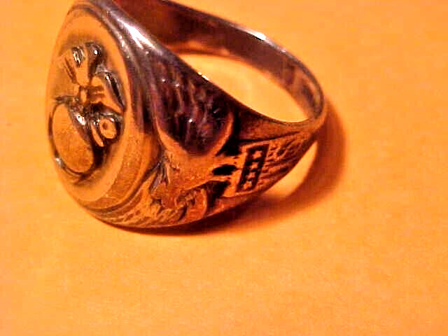US Marine Corps .925 Sterling Silver Ring Size 10