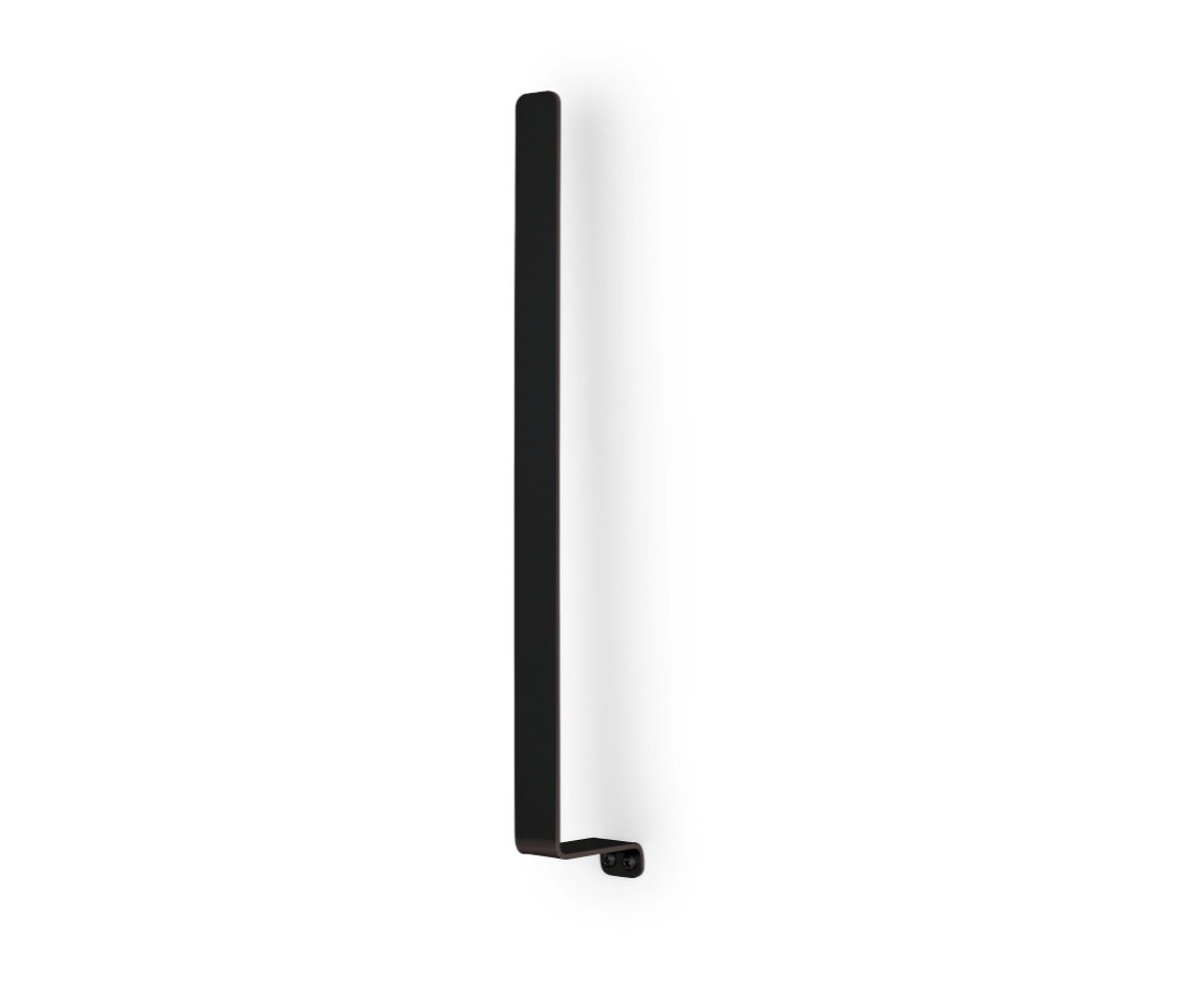 Room Board Modern Black Bath Hardware 3 Piece Set Vertical TP Hold & Towel Bars