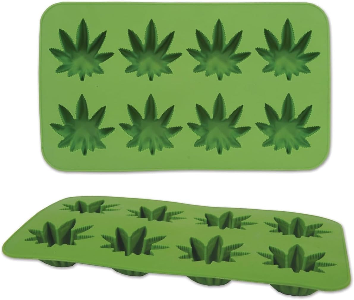 Marijuana Leaf Ice Cube Mold Silicone 8 Tray