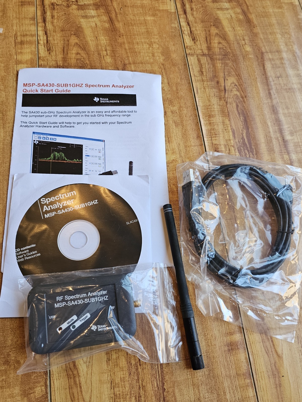 Texas Instruments RF Spectrum Analyzer MSP-SA430-SUB1GHZ ISM 1 GHz New *No Box*