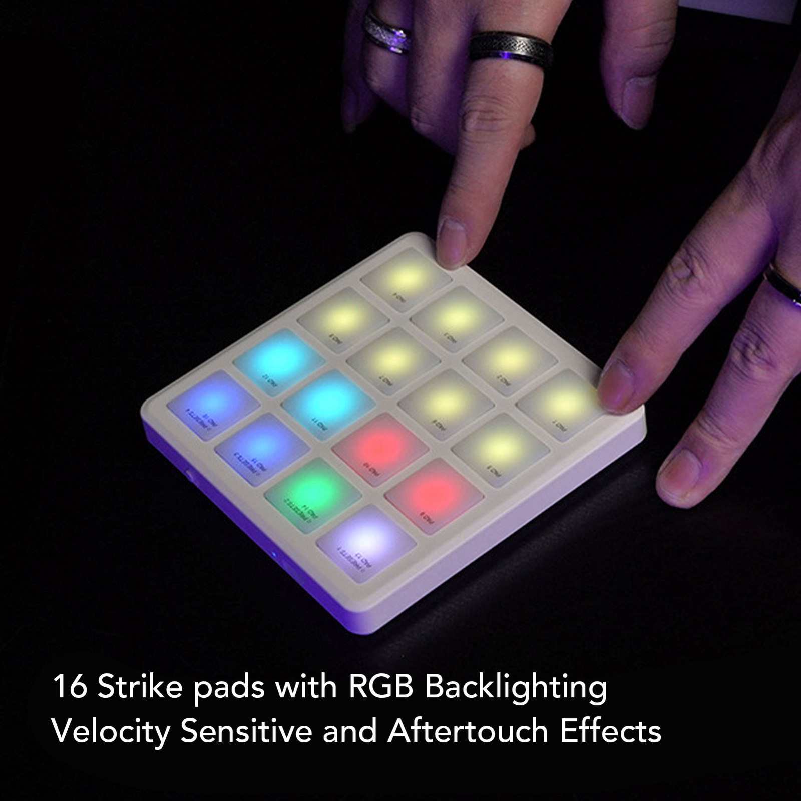 Wireless MIDI Controller Pad RGB Backlight Portable USB C MIDI Controller S NPSZ