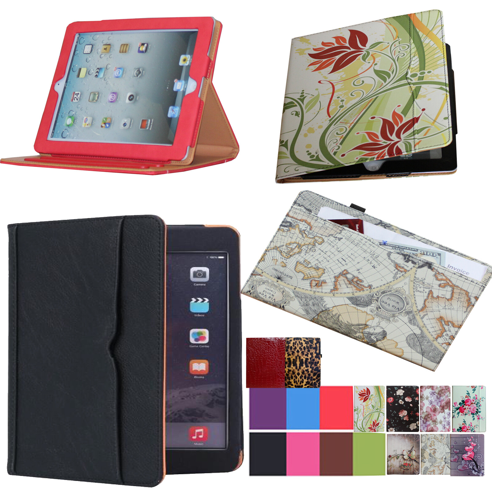 Case for 10.9 iPad Air 5  Leather Smart Cover Case with Pocket MME93LL/A MM9C3LL