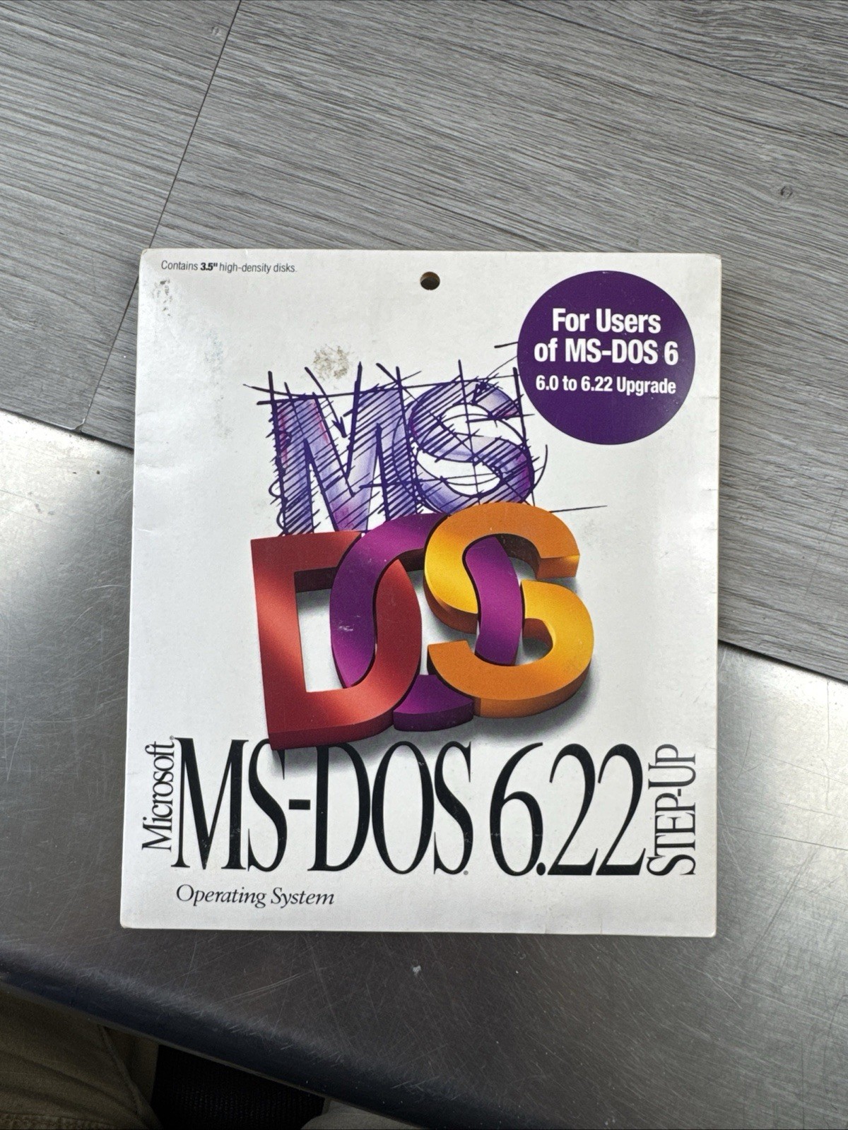 Microsoft MS-DOS Step-Up 6.0 to 6.2 High Density 3.5” Floppy Upgrade Disc Used
