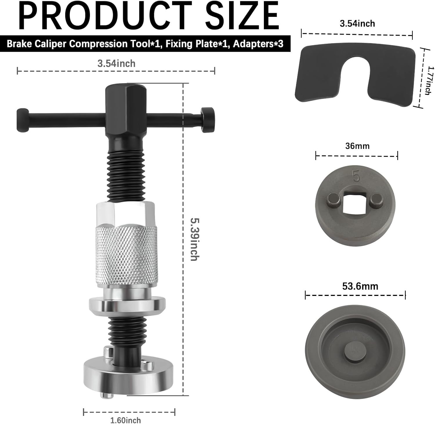 Brake Caliper Compression Tool, 5PCS Heavy Duty Piston Compressor