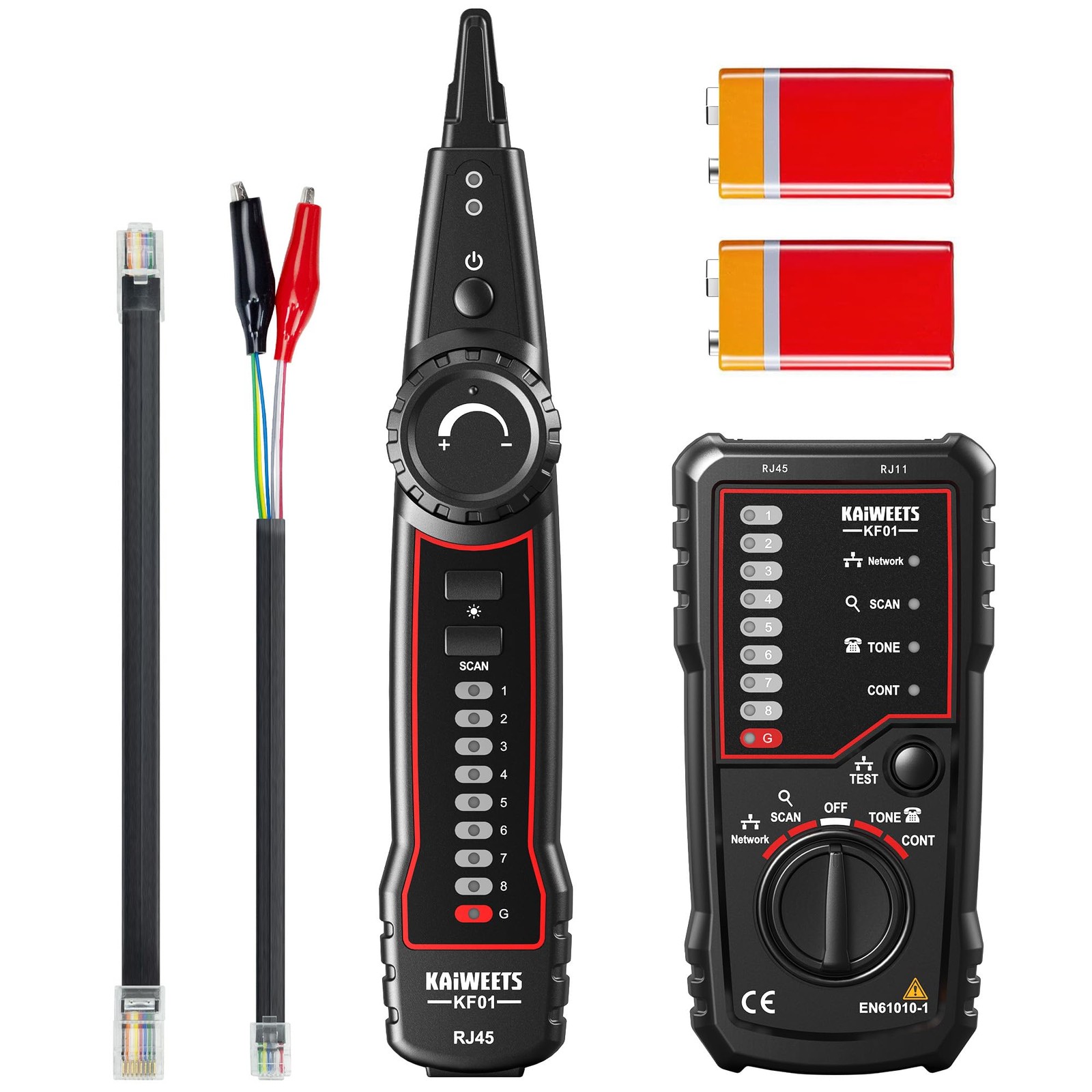 Network Tester - RJ45 RJ11 Network Cable Tester Telephone Cable Tester, Network K...