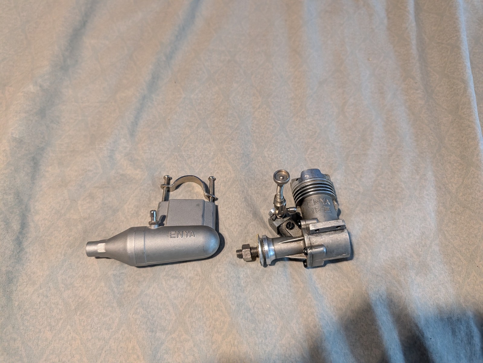 Enya 15-lll 3303 RC Airplane Engine With Muffler, turns over