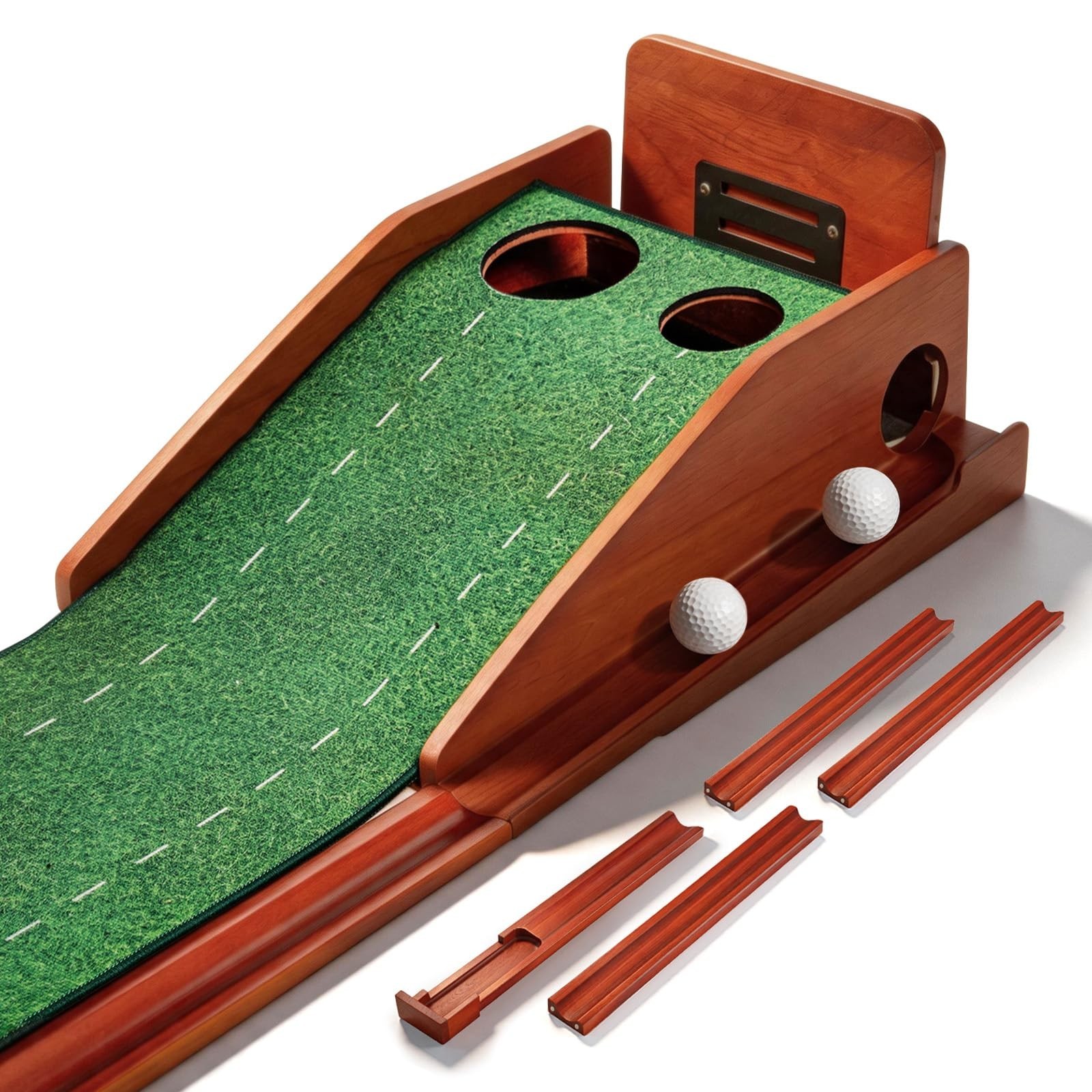 Golf Putting Green Indoor - Practice Uphill Putts, 3-Level Adjustable Incline...