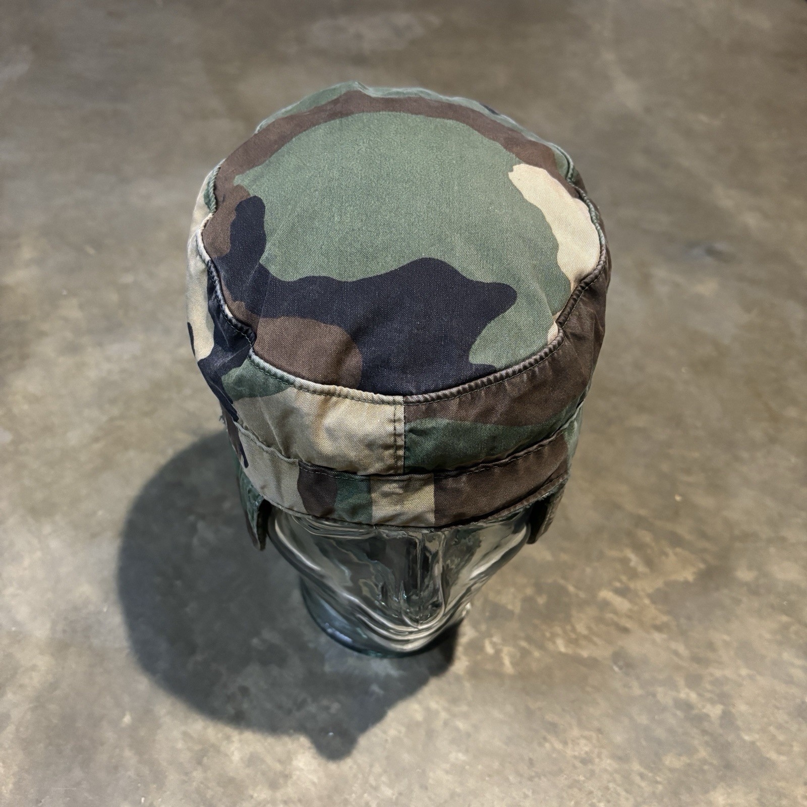 1987 Dated U.S. Army Woodland Camouflage Pattern Printed Cap Size 7 1/4 Used