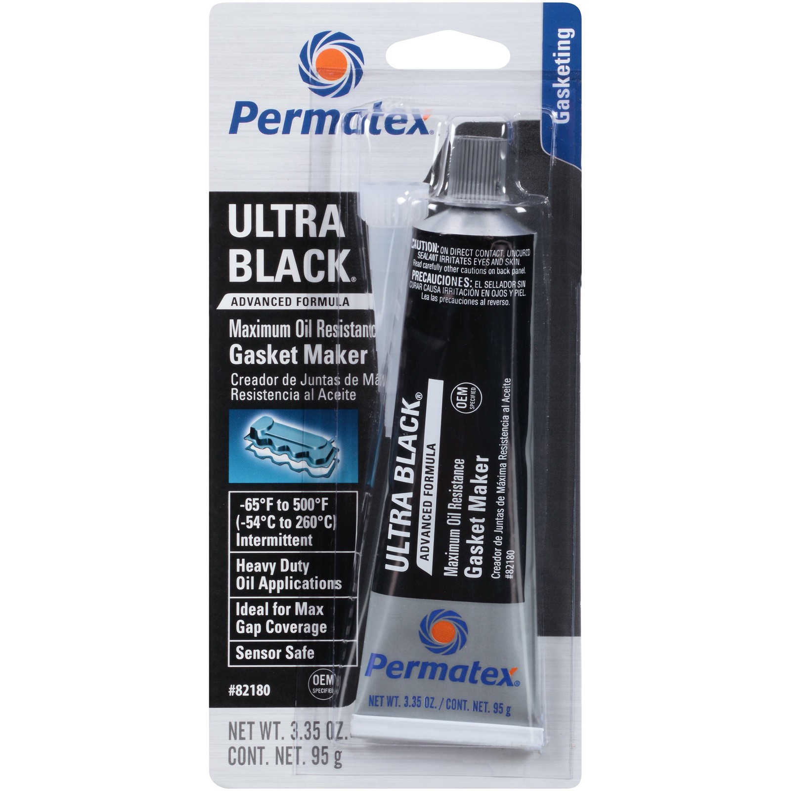 Permatex 82180-12PK Ultra Black Maximum Oil 3.5 Fl. Oz. (Pack of 12),