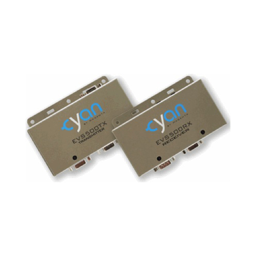 Video and Serial over Ethernet Kit Extender RJ45 VGA RS232 2211051-02 EVS500