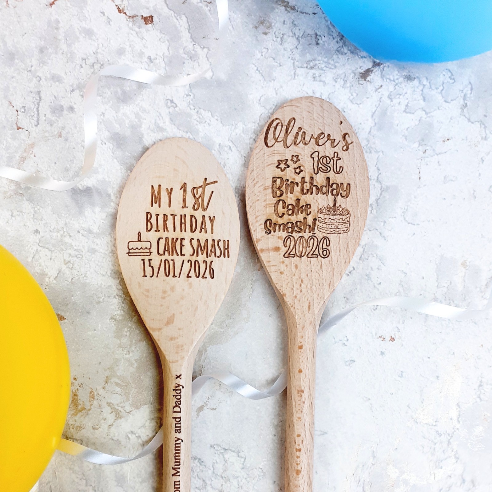 Personalised 1st Birthday Spoon Engraved | Cake Smash Baby Gift Keepsake 20cm