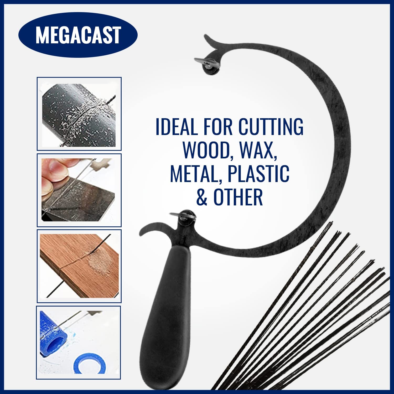 Megacast CURVED JEWELERS SAW FRAME with 144 ASSORTED Assorted,black