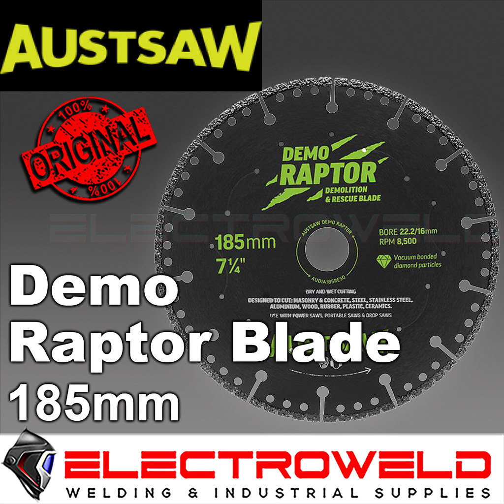 AUSTSAW Raptor 180mm 7" Diamond Cutting Blade, Demolition Concrete Masonry Disc