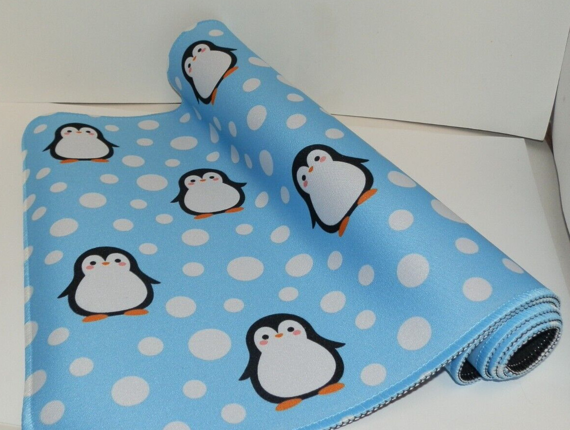 New Penguin Gaming Mouse Pad 31"X11.5" Polka Dots