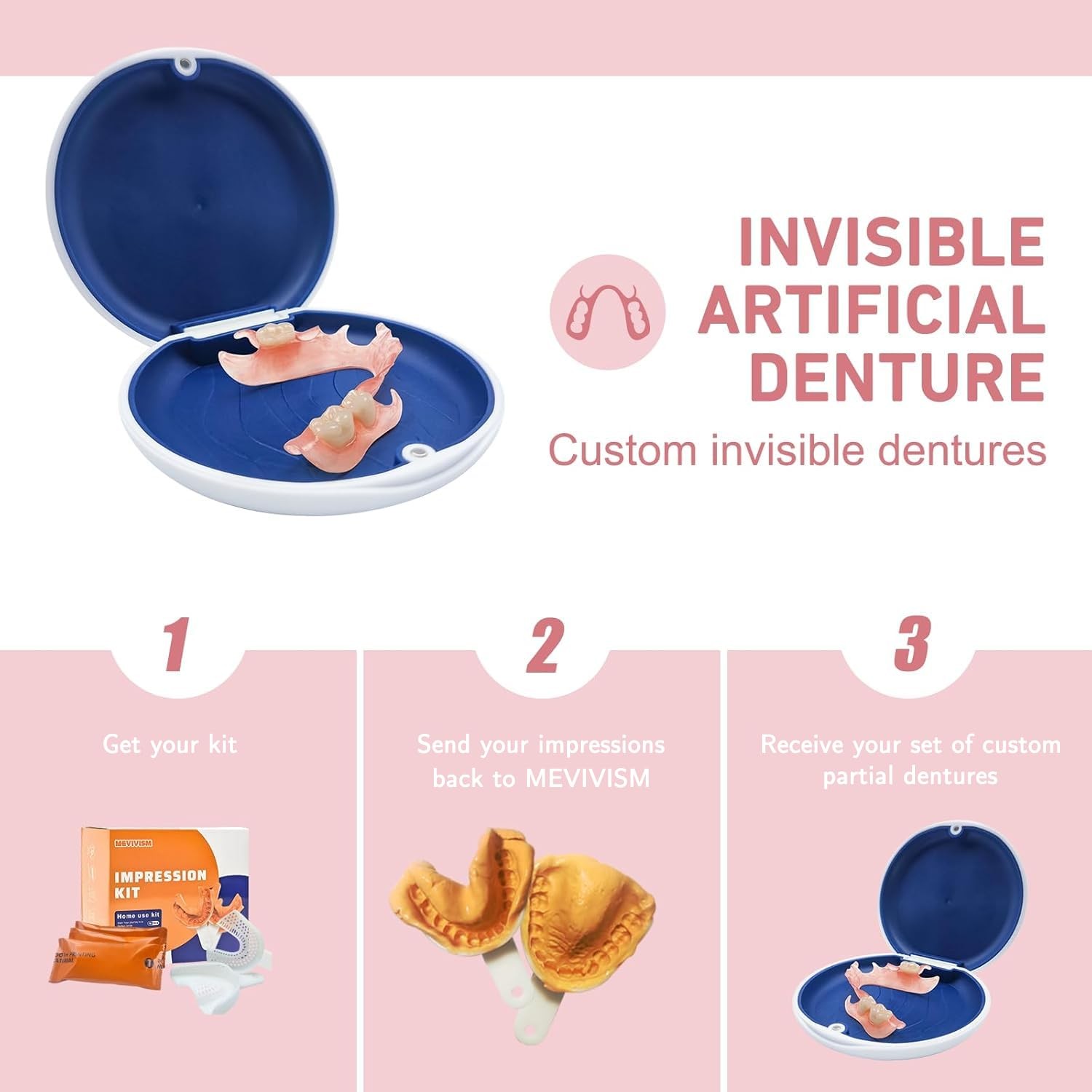 Custom Partial Dentures – Personalized Removable Denture Set for Missing Teet...