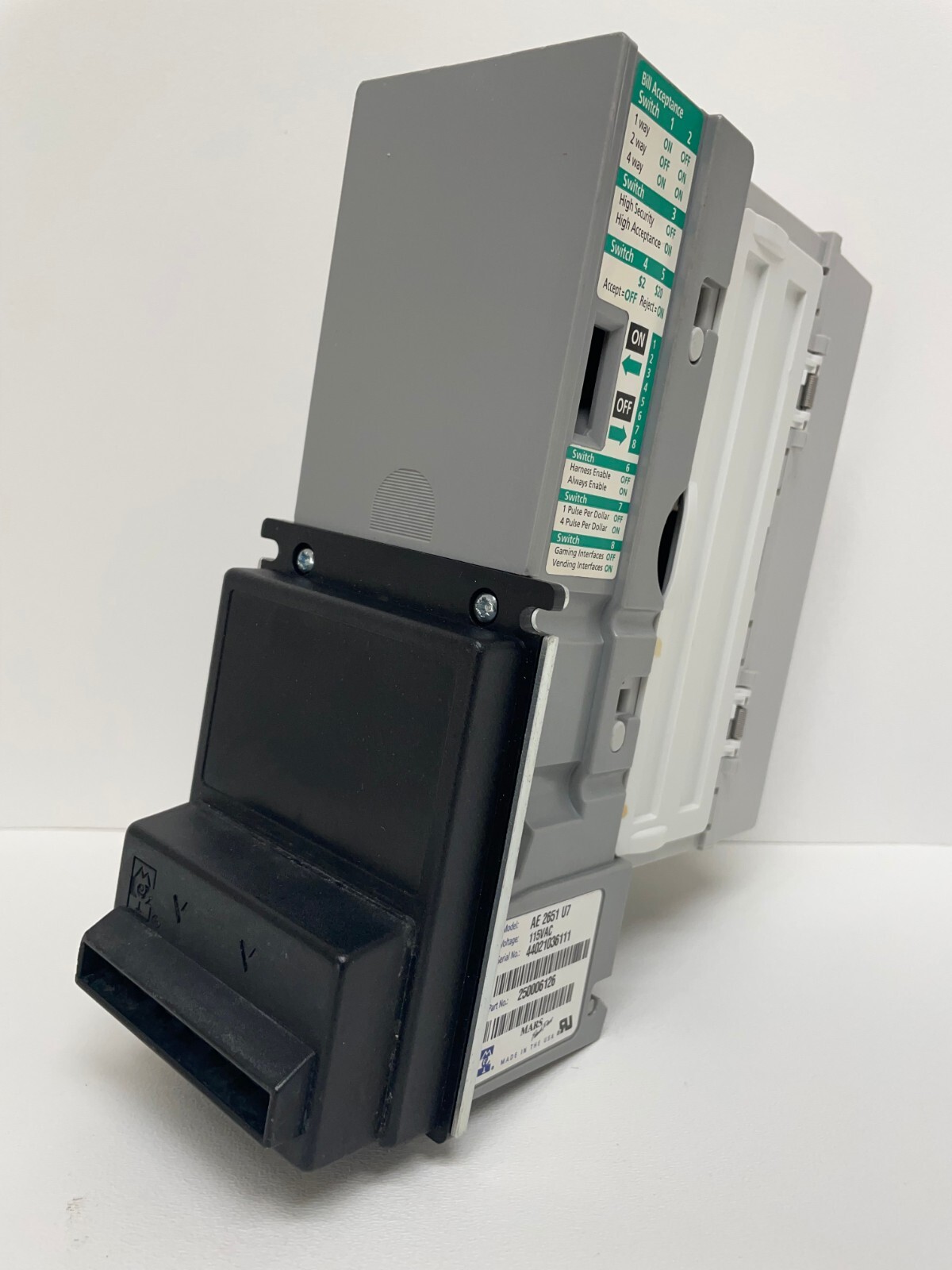MEI AE 2651 U7   bill acceptor, validator $1 - $20s  *COMPLETELY REBUILT*