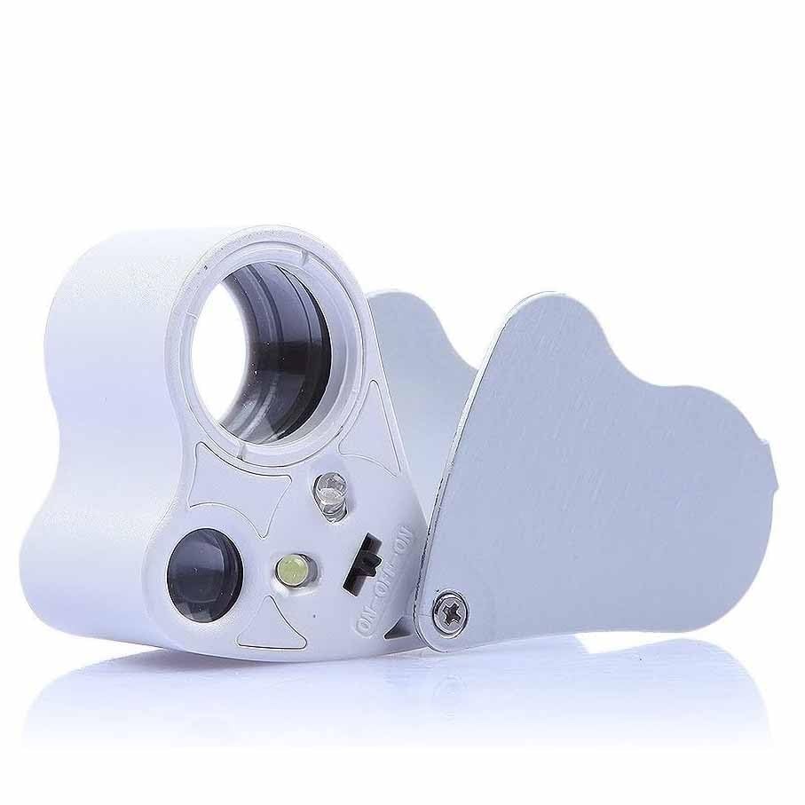 PIA INTERNATIONAL® DUAL LENS 30X 60X Illuminated Jewelry Eye Loupe  with LED