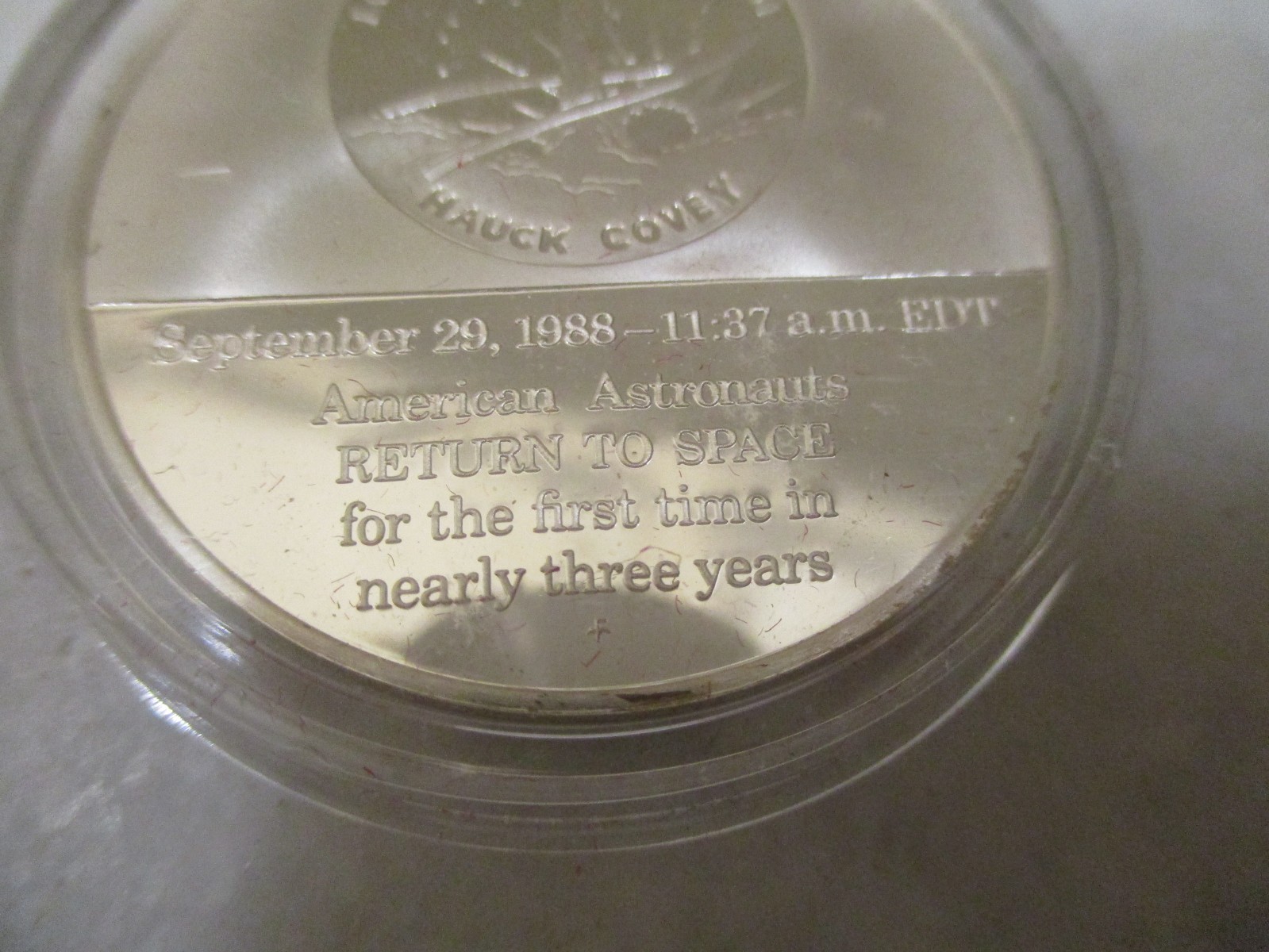 NASA SPACE SHUTTLE CHALLENGER SILVER COINS-2 IN MEMORY.999 +RETURN TO SPACE .925