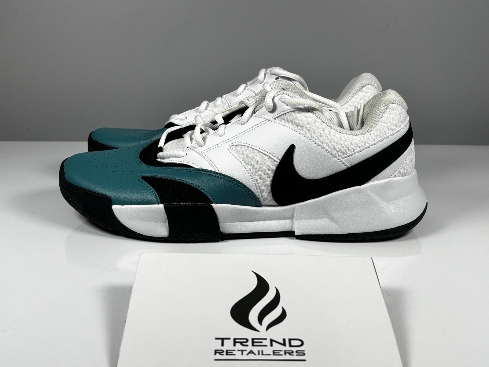 Nike Court Lite 4 Tennis Pickleball Shoes White Green Black Sz 12 FD6574-104 New