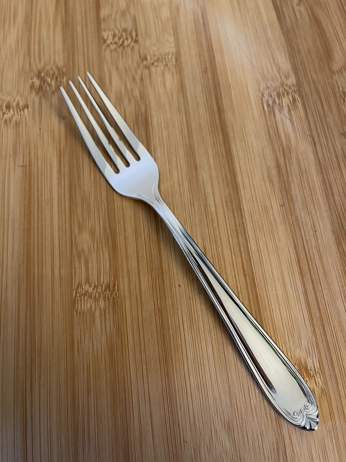 Lenox 18/10 Stainless FOREST PARK Outlined Scroll Tip SALAD FORK 7.5" NEW