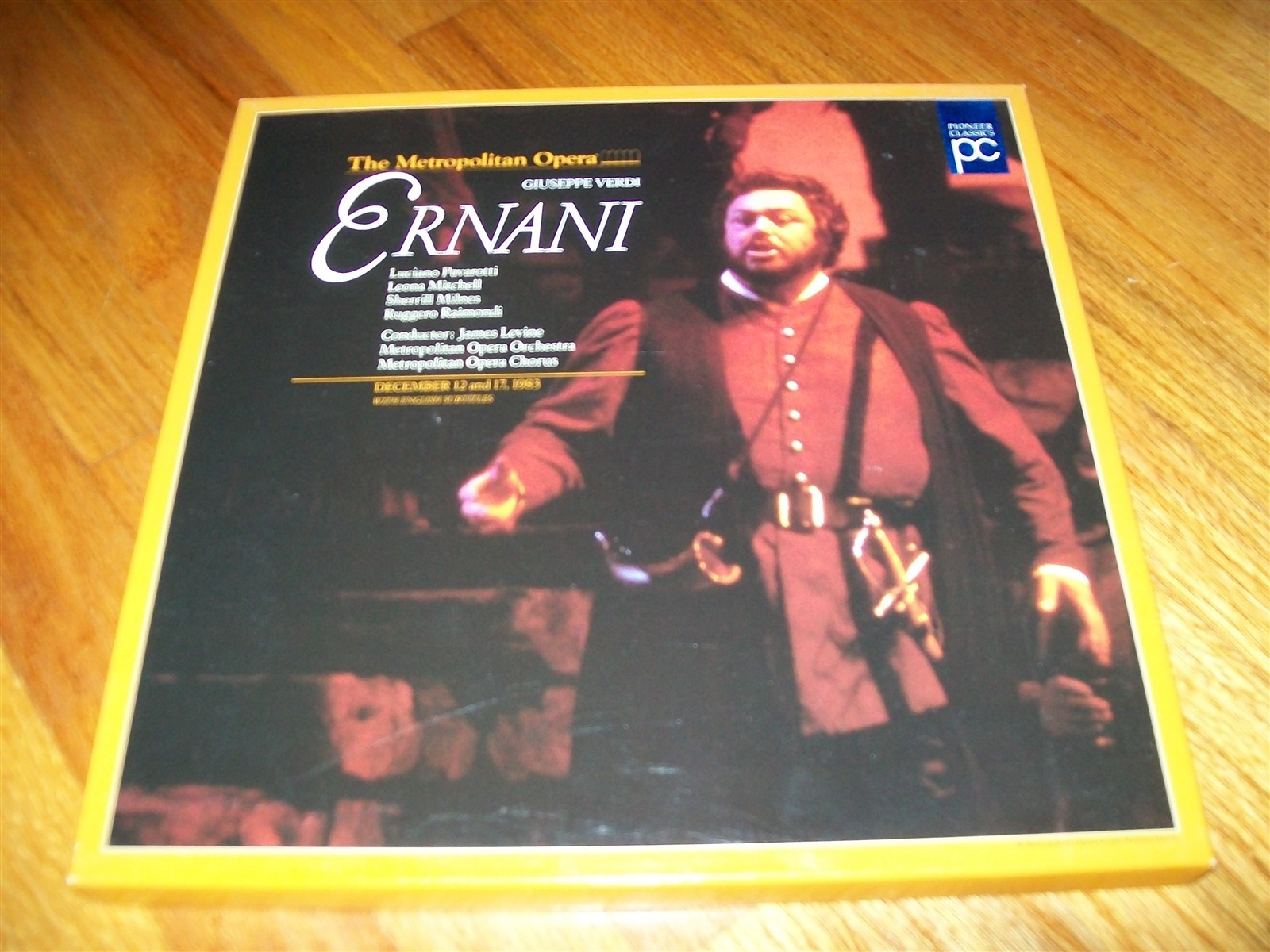 ERNANI 2-Laserdisc LD BOXED SET EXCELLNT CONDITION VERDI OPERA RARE JAMES LEVINE