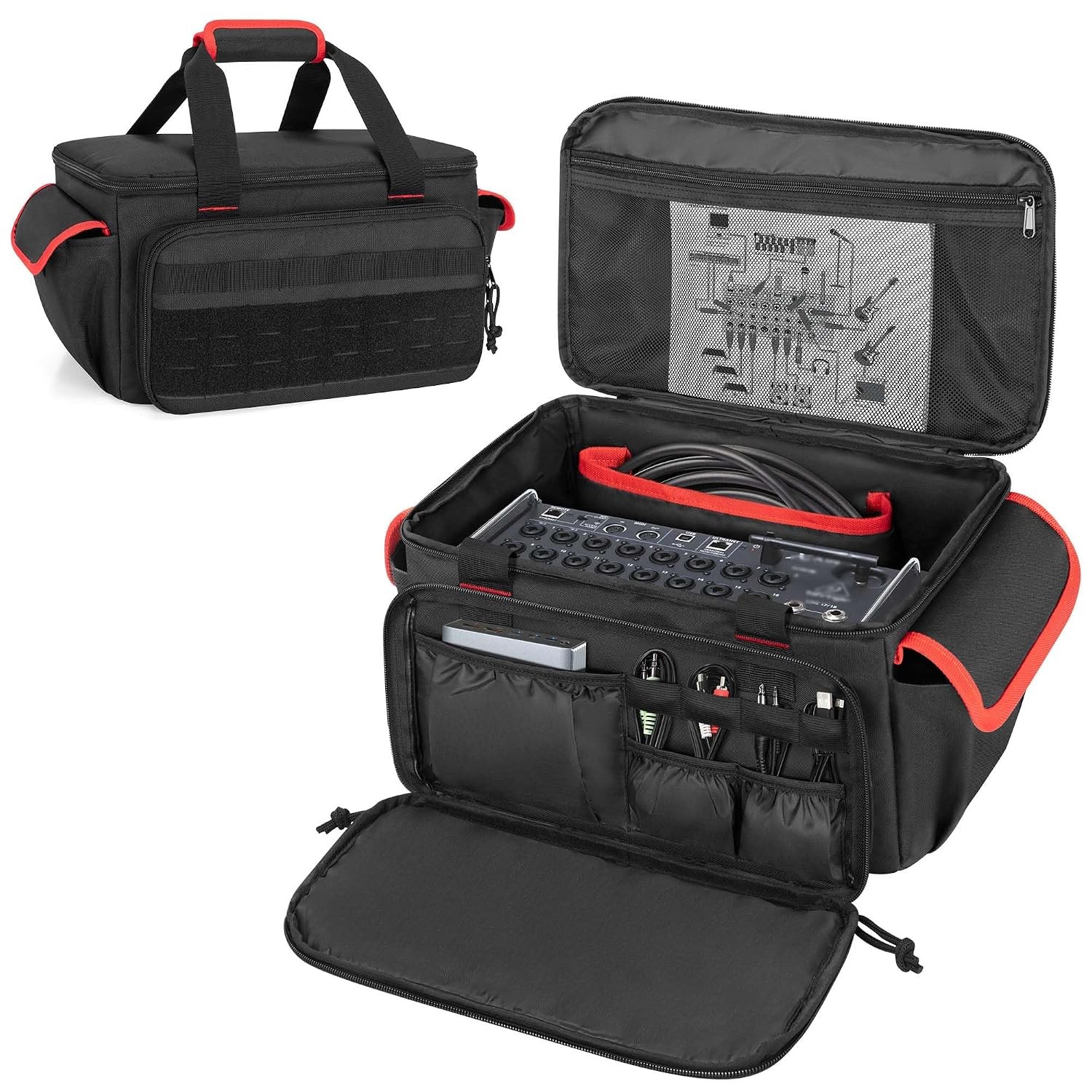 Behringer X-AIR 18/16/12 Mixer Bag Compatible Rexmica Mixer Carrying Case