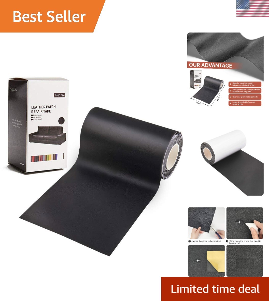 Self-Adhesive Leather Repair Patch Kit - 3x60 Inch, Waterproof, Easy Use