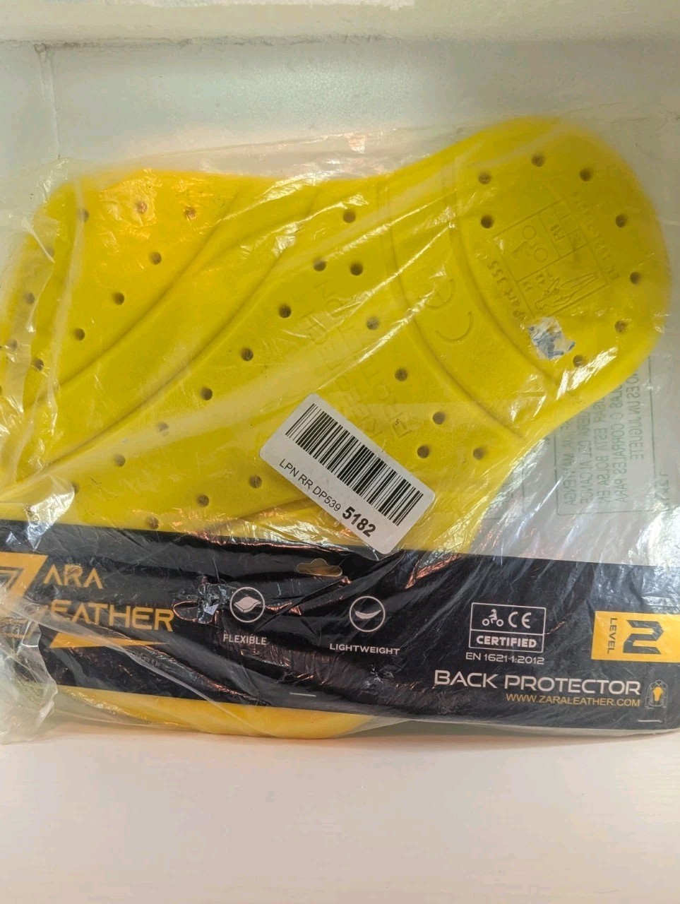 Zara Leather Level 2 Back Protecor Pad - Lightweight Flexible Motorccycle Armor