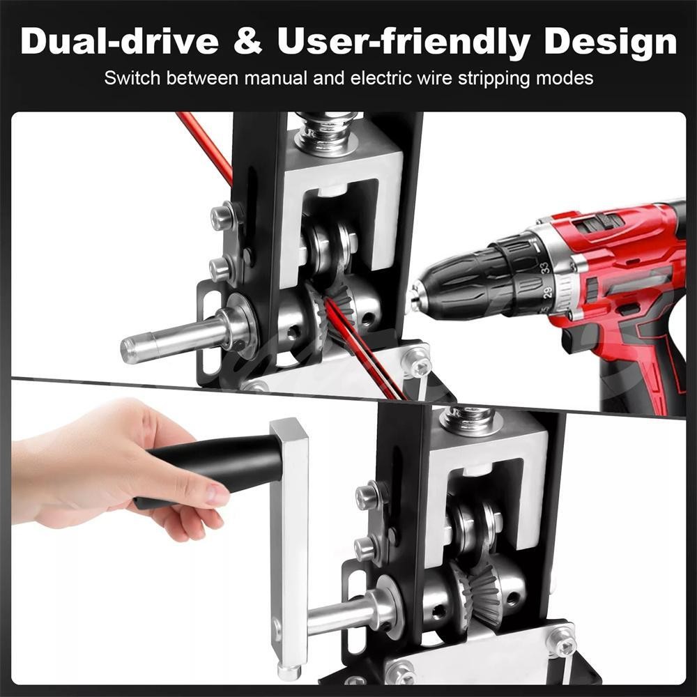 Manual Electric Wire Stripping Machine Cable Stripper Crank Scrap Copper Cutter