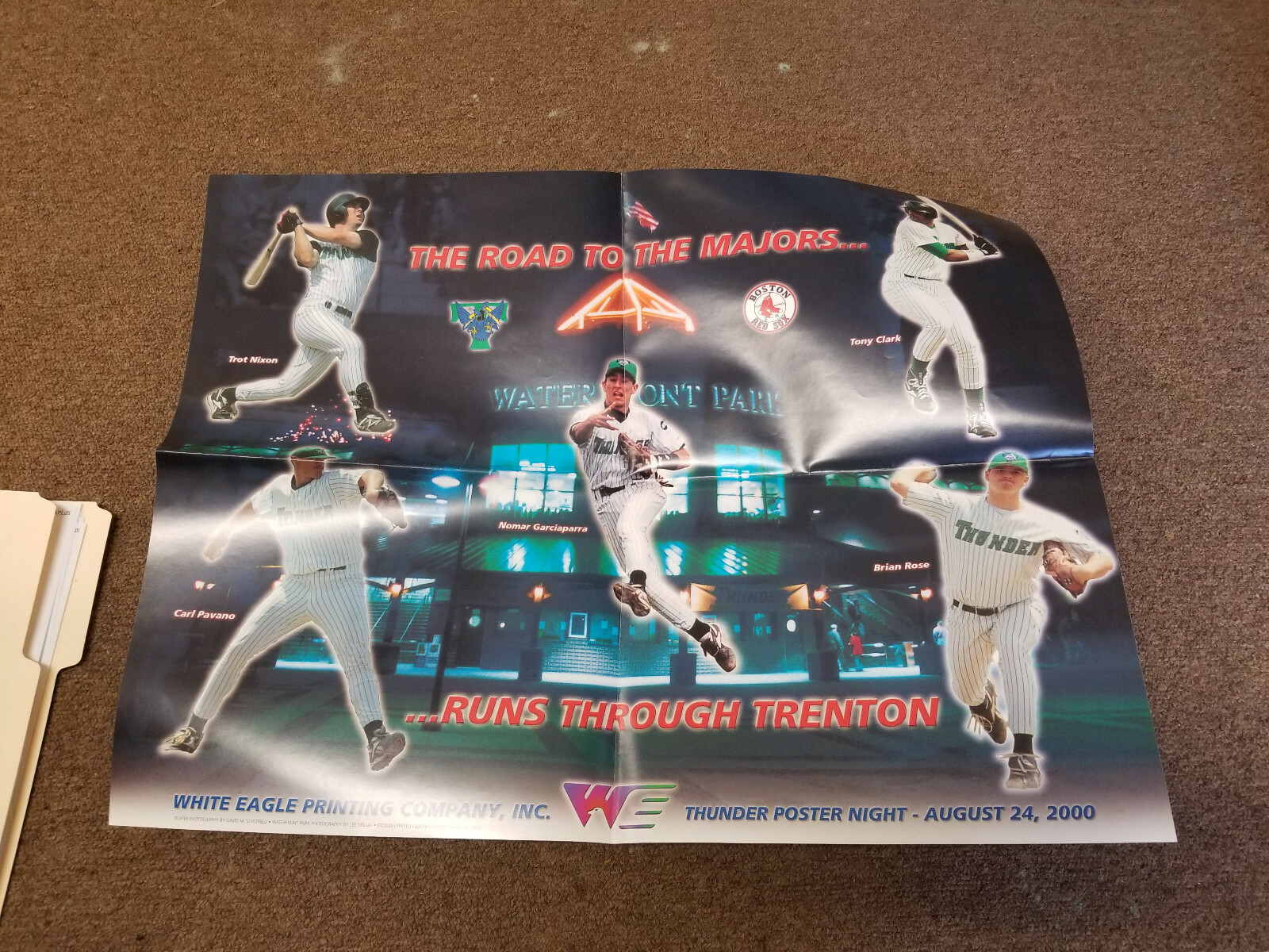 Trenton Thunder Minor Baseball 22" x 17" "The Road to The Majors..." Poster 2000